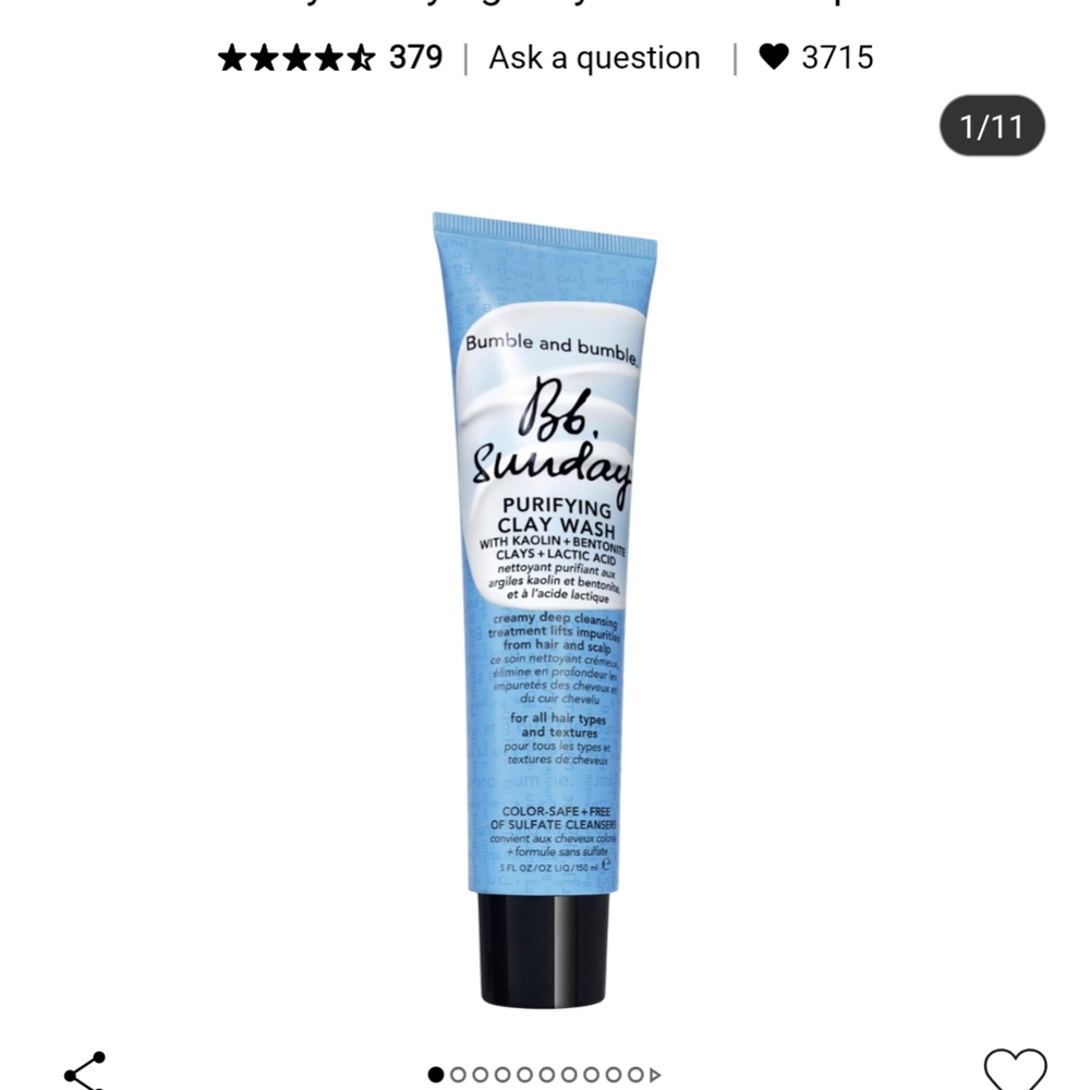 Bumble and bumble Clay Wash with Blue and White Design